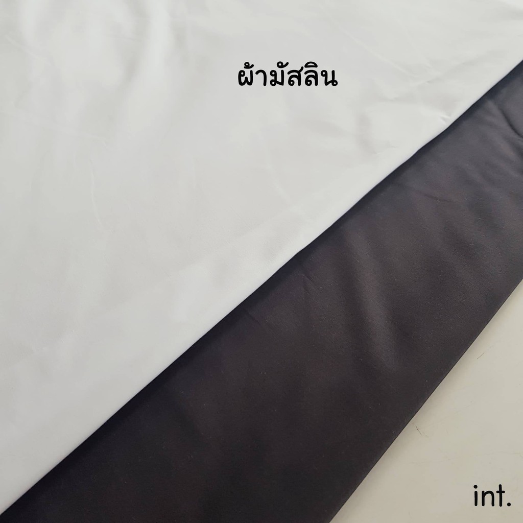 [int fabric] ผ้ามัสลินเเท้ 100% สีขาว สีดำ ขนาด 150x90 เซนติเมตร