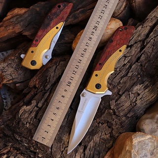 Browningแท้ มีดพกพา มีดเดินป่า มีดพับ สำหรับกลางแจ้ง ความแข็งสูง Outdoor High-hardness  Knife Sharp Knife Folding Knife