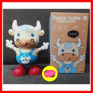 Dance Cattle น้องวัว วัวน้อย ขาแดนส์ วัวเต้น สูงประมาณ 8 นิ้ว มีไฟ และ มีเสียงเพลง วัวน้อย เต้นตามจังหวะเพลง