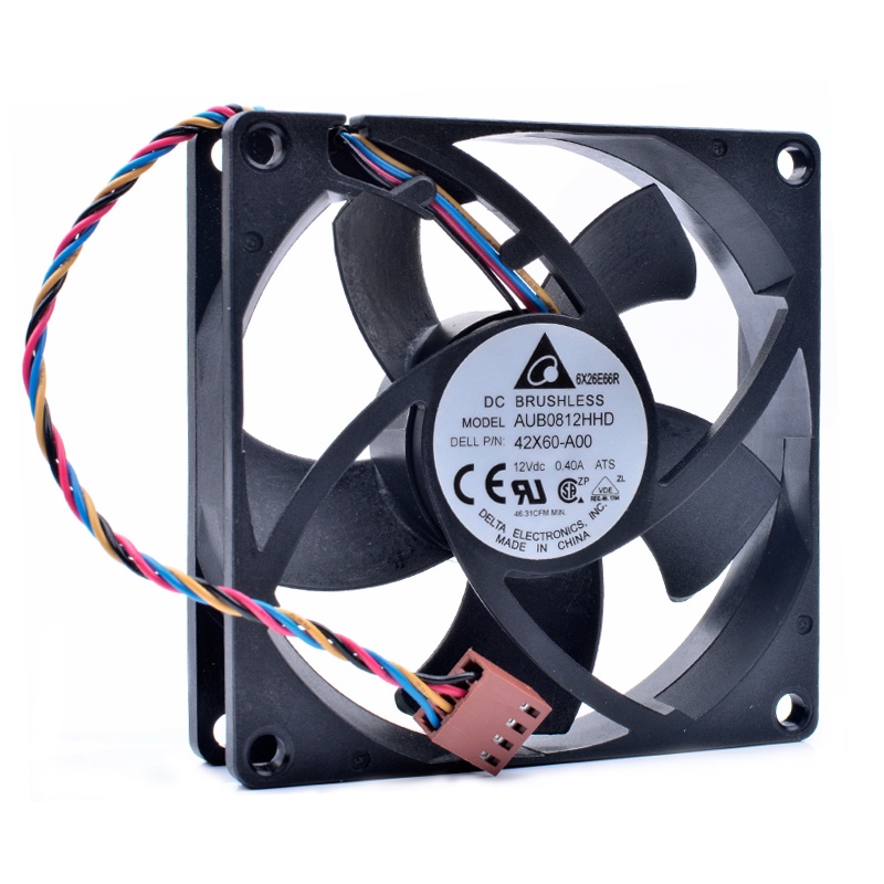 AUB0812HHD 8 ซม.80 มม.80x80x20 มม.8020 DC12V 0.40A 42X60-A00 แชสซี CPU พัดลมระบายความร้อน