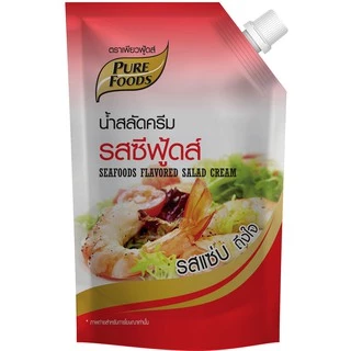 น้ำสลัดครีมซีฟู้ดส์ น้ำสลัดรสซีฟู้ดส์ ถึงเครื่องต้มยำ น้ำสลัดรสซีฟู้ดส์ 920 กรัม ตรา เพียวฟู้ดส์