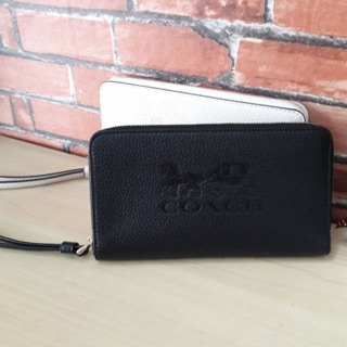 Coach wallet ลายม้า กระเป๋าตังค์โค้ชซิปรอบ คล้องมือ รุ่นใหม่ ใบใหญ่ ยาวกว่าเดิม