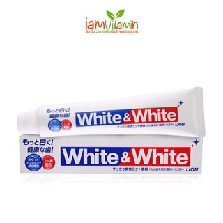 LION White &amp; White Toothpaste (Clean Fresh Mint) 150g ยาสีฟัน ญี่ปุ่น ช่วยให้ฟันขาวสะอาด สูตรมิ้นต์สะอาดสดชื่น