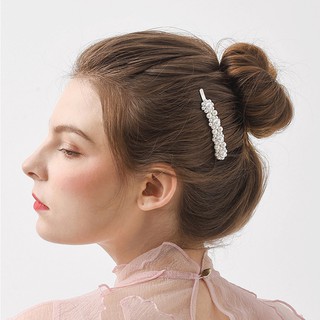 Miniglam Fairy Pearl Hair Clip A (Silver) กิ๊บติดผมมุกสีเงิน