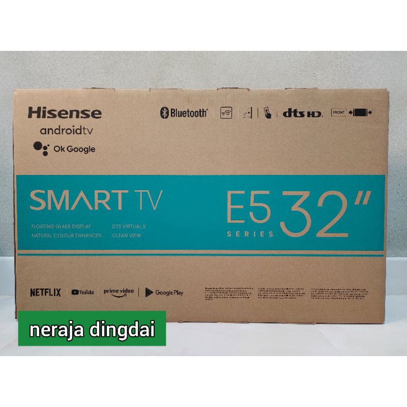 (มีสินค้า พร้อมส่ง)HISENSE 32E5G SMART TV ระบบ ANDROID TV ขนาด 32 นิ้ว ของใหม่ ประกัน 3 ปี