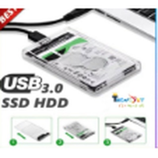 2.5-Inch SATA 3.0 To USB 3.0 Hard Drive Disk Box HDD External Enclosure SATAHDD And SSD -Trans กล่อง แบบใสพร้อมสายusb3.0