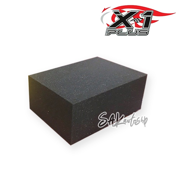 X-1 Plus ฟองน้ำทายางดำ ขนาด 2 x 3.5 x 5 นิ้ว