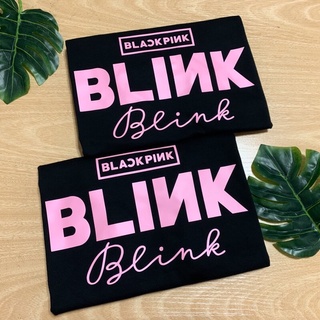 เสื้อยืดสีขาว  เสื้อ  BLACKPINK BLINK มีทุกชื่อเมมเบอร์ สีขาว/ดำS-4XL