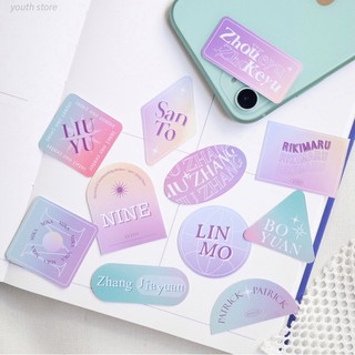 [พร้อมส่ง] #INTO1 Name Tag Sticker สติ๊กเกอร์ตกแต่งโทรศัพท์ชื่อเมมเบอร์วงอินทูวัน Chuang 2021 💥ขั้นต่ำ 2 ชิ้น