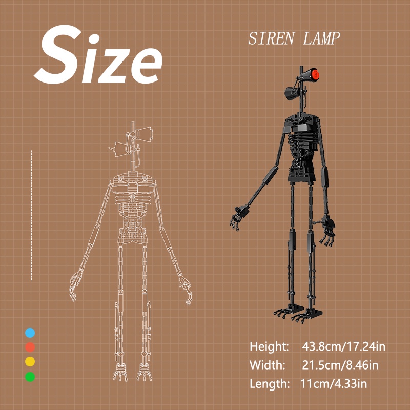Lego Siren Head Lego moc 299PCS บล็อกบล็อกตัวต่อของเล่นสําหรับของเล่นเด็กบล็อกของเล่นเพื่อการศึกษา DIY