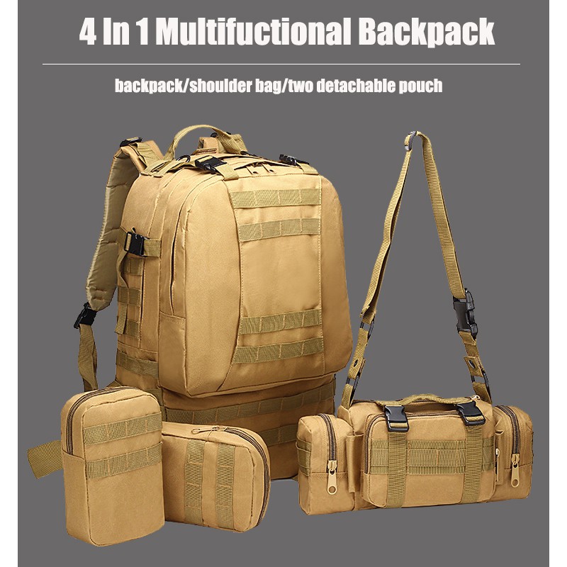 66L กระเป๋าเดินทางกลางแจ้งสำหรับผู้ชาย ผ้า Oxford กันน้ำและทนต่อการสึกหรอ - รูปที่ 4