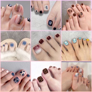 💕เล็บปลอมเท้า เพ้นต์สีเจลแท้(130-175) 💕