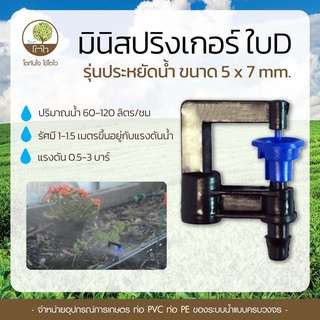 มินิสปริงเกอร์ ใบD รุ่นประหยัดน้ำ ขนาด5x7mm. - โตไว