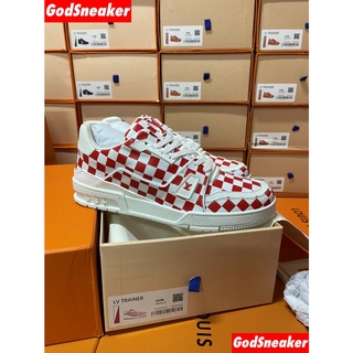 [ พร้อมส่ง ] LV Trainer Red White Damier 40 - 46 [ ORI ]