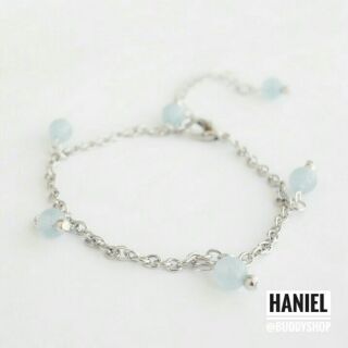 สร้อยข้อมือหิน อควอมารีน (Aquamarine) สงบ สมาธิ มีความใจเย็น