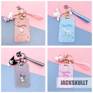 💕jackskull💕  Sanrio Kuromi Hello Kitty Pudding dog Card Holder สายคล้องบัตรพนักงาน ที่ใส่บัตรพนักงาน พวงกุญแจ บัตรพนักงาน บัตรนักเรียน พวงกุญแจน่ารัก พวกกุญแจ พวงกุญแจรถยนต์ การ์ด บัตร ที่ห้อยบัตรพนักงาน ซองใส่บัตรพนักงาน โดนัลด์ดั๊ก พวงกุญแจน่ารัก