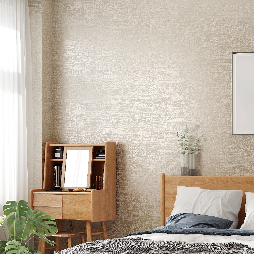 10* Modern Textured Wallpaper White Grey Beige Solid Color Wall Paper  Bedroom Living Room Home Decor | Shopee Thailand