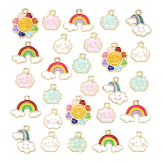 จี้รูปก้อนเมฆ หยดน้ํามัน อัลลอย ดาว ทองแดง ชุบ จี้พระอาทิตย์…