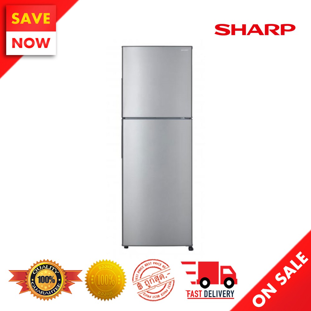 ⚡️ Best Sale ⚡️ SHARP ตู้เย็น 2 ประตู 7.9 คิว รุ่น SJ-Y22T-SL สีเงิน