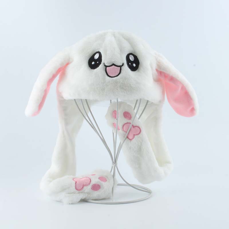 Rabbit Hat Moving Ears Cute Cartoon Toy Hat Kawaii Funny Hat Birthday ...