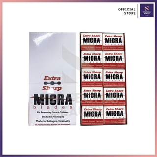 MICRA ใบมีดขูดส้นเท้า 10 กล่องเล็ก / ใบมีด 100 ใบ