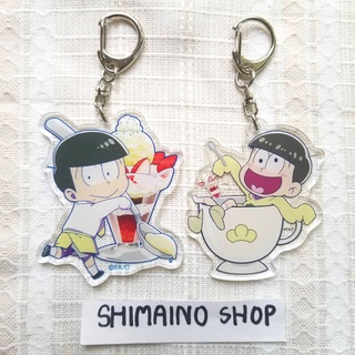 Osomotsu san พวงกุญแจ Animate Cafe Jyushimatsu Choromatsu แฝดหก