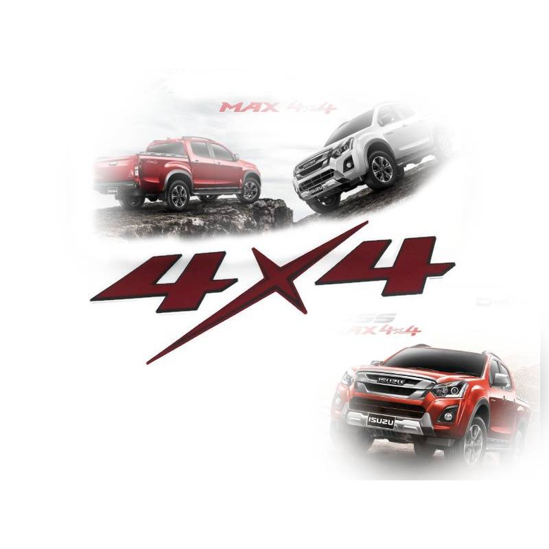 สติกเกอร์กระบะ d max All new4x4  ''4x4'' ( 2 ชิ้น/ชุด ) คุณภาพดี
