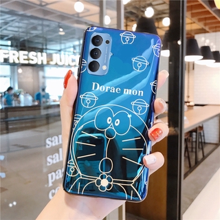 เคสโทรศัพท์ OPPO Reno4 Pro 5G Doraemon Cute Cartoon Couple Soft Phone Casing For Reno 4 4F New 2020 Case Blu-ray Silicone Cover