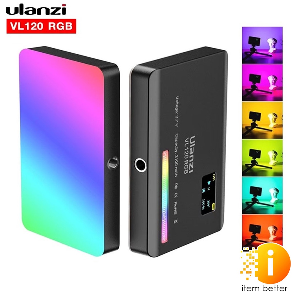 ULANZI VL120 RGB LED VIDEO LIGHT SKU:2495 ไฟขนาดเล็กแบบพกพา 2500K-9000K