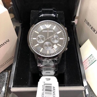 Emporio Armani นาฬิกาข้อมือผู้ชาย Classic Chronograph Black รุ่น AR2453