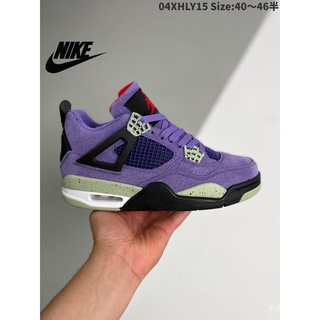 J7zq 0XTT-NIKE Air Jordan 4 Retro Blue AJ4 รองเท้าวิ่ง สําหรับผู้ชาย AURO OWAC