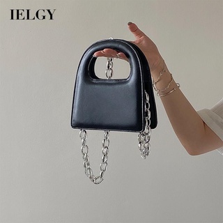 IELGY womens small round bag chain messenger handbag fashion all-match