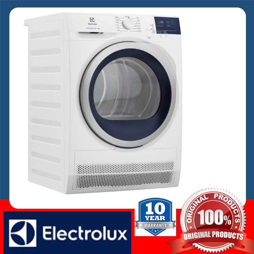 เครื่องอบผ้า Electrolux รุ่น EDC804CEWA ขนาด 8 กก. สีขาว ฝาหน้า