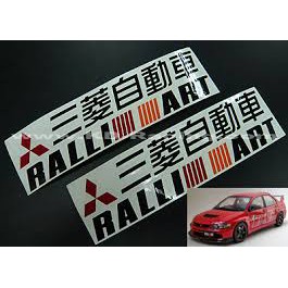 สติ๊กเกอร์ติดรถยนต์ Mitsubishi WANJI RALLIART STICKER