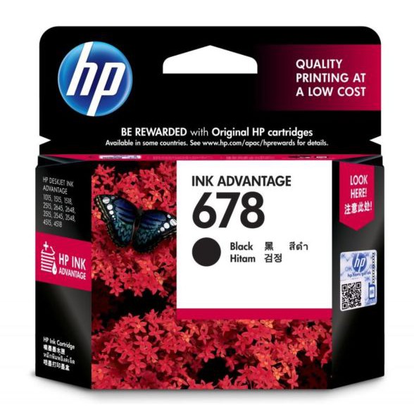 HP 678 Black Original Ink Advantage Cartridge