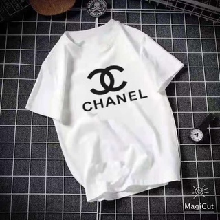 ⚡⚡เสื้อยืด ผ้ามัน ลายCHANEL ผ้านุ่มใส่สบาย ใส่เดียวหรือคู่ก็ได้ ซักไม่ยั้บ บางใส่สบาย👕🎈