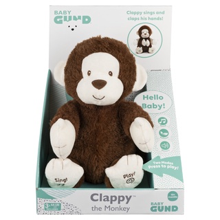 [ใช้ 2 โค้ดลดเพิ่ม] Gund ตุ๊กตาผ้าลิงมีเสียง Baby Animated Clappy The Monkey