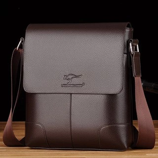 กระเป๋าสะพายไหล่ กระเป๋าเมสเซนเจอร์หนัง สำหรับผู้ชาย Messenger Bag PU Leather