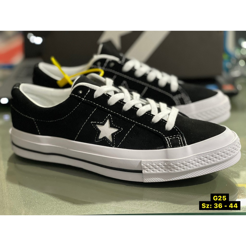 [Sale+พร้อมกล่อง] รองเท้าผ้าใบConverse one star USA 1990 size:36-44 รองเท้าผ้าใบUnisex รองเท้าลำลอง/Black