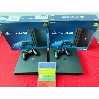 [[ขายครับ]] เครื่องเกมส์ PS4 Pro ความจุ 1TB เครื่องสีดำครบกล่อง เลือกเกมส์ลงวได้เต็มความจุ