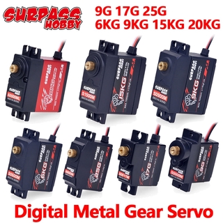 Surpass Hobby Digital Servo 9 G 17 G 25 G 6 กก . 9 กก . 15 กก . 20 กก . สําหรับ 1 / 8 1 / 10 Rc รถยนต์เรือเครื่องบินหุ่นยนต์บังคับวิทยุ