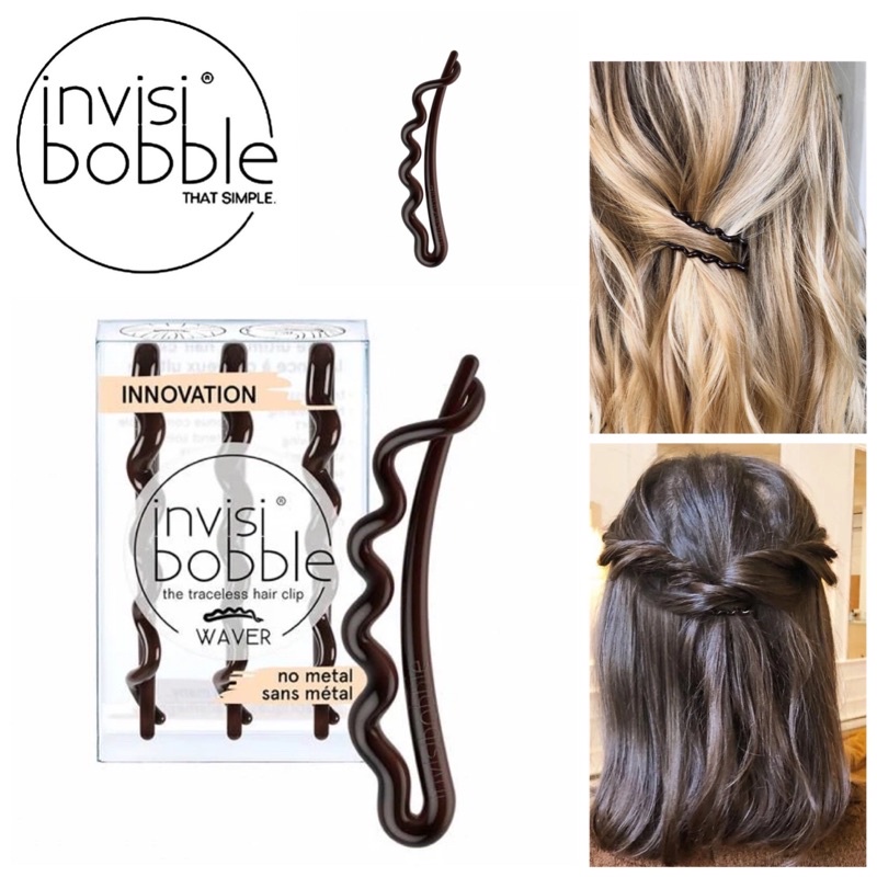 🔥พร้อมส่ง🔥invisibobble กิ๊บติดผม รุ่น waver ไม่กินเส้นผม ไม่เป็นรอยหยัก