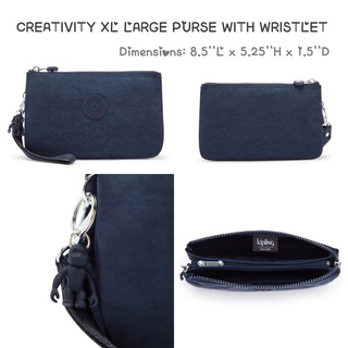 [Update 3/9/22] NEW! KIPLING CREATIVITY XL LARGE PURSE WITH WRISTLET #bleu2