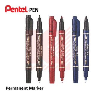 ปากกาเคมี มาร์คเกอร์ Pentel N75W แบบ 2 หัว (มี 3 สี)