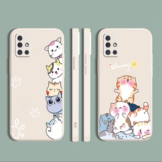 เคสโทรศัพท์มือถือซิลิโคนลายแมวน่ารักสําหรับ Samsung Galaxy A31 A32 4G A52 A72 5G A11 A51 A71 Galaxy A21S A02S A20S A10S