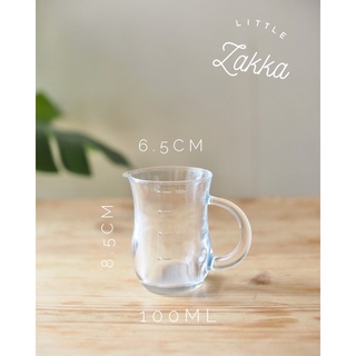 **พร้อมส่งจากไทย** Mini glass pitcher เหยือกแก้วจิ๋วมีสเกล ขนาด 100 ml สุดน่ารัก