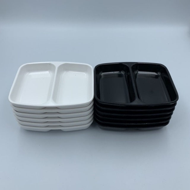SB Melamine ถ้วยน้ำจิ้มเมลามีน 2 ช่อง D959-3.5 นิ้ว Pack 6 ชิ้น
