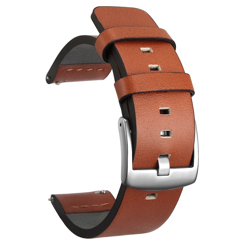 สายนาฬิกาข้อมือหนัง ปลดเร็ว 20 มม. 22 มม. สําหรับ Samsung Galaxy watch 5 5 Pro 45 มม. Watch4 3 Active2 40 44 มม. huawei watch gt 2 WatchBand 18 24 มม.