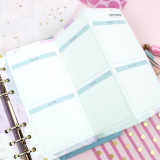 กระดาษรีฟิล 6 รู Yearly Overview 3 ทบ ⭐️ ขนาด A6/A5 Planner Refill Paper Diary 6 Holes สมุดแพลนเนอร์ ไดอารี่ mimisplan