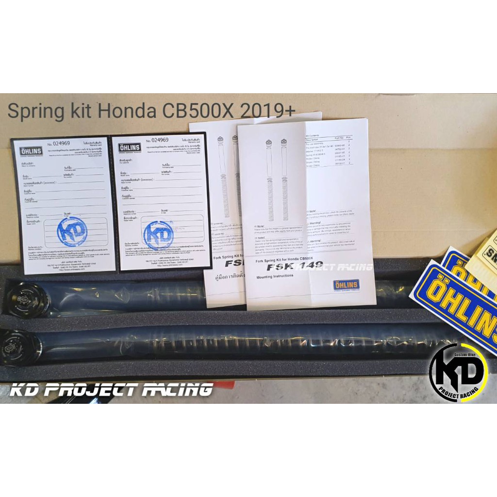 สปิงโช๊คหน้า Ohlins FSK 149 Honda CB500X 2019-2020 +แท้ 100%